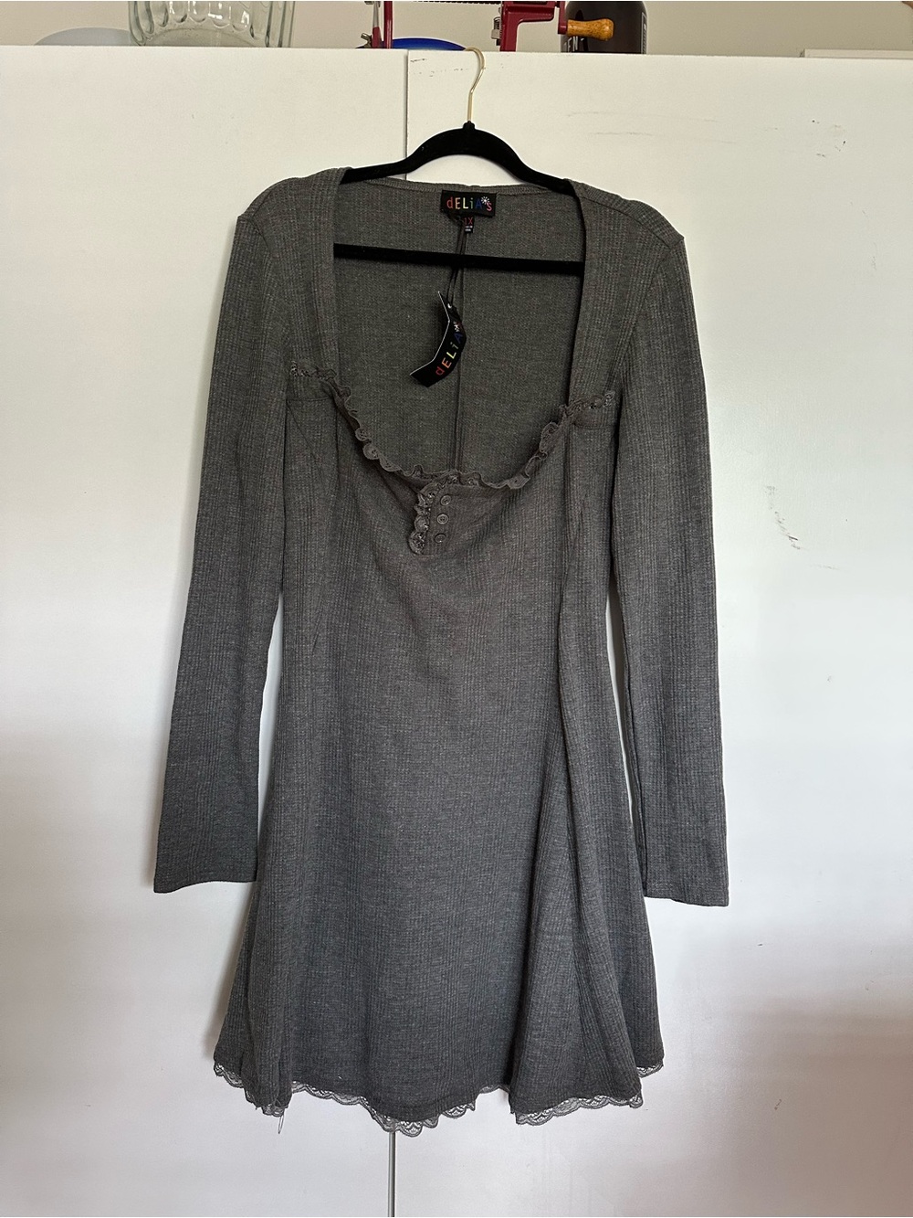 dELiA*s by Dolls Kill Mid Century Date Thermal Dress | Gray | Size 1X